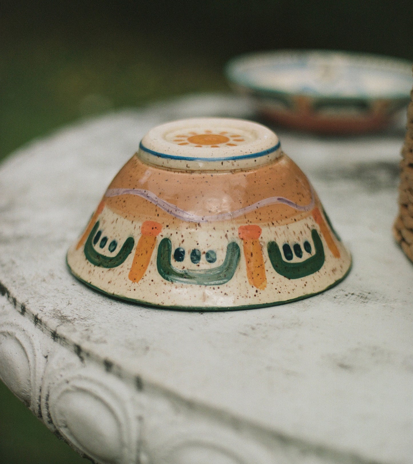 Hand-Painted Sunny Large Bowl