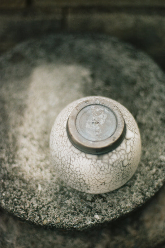 Raku Black Crackle Small Bowl