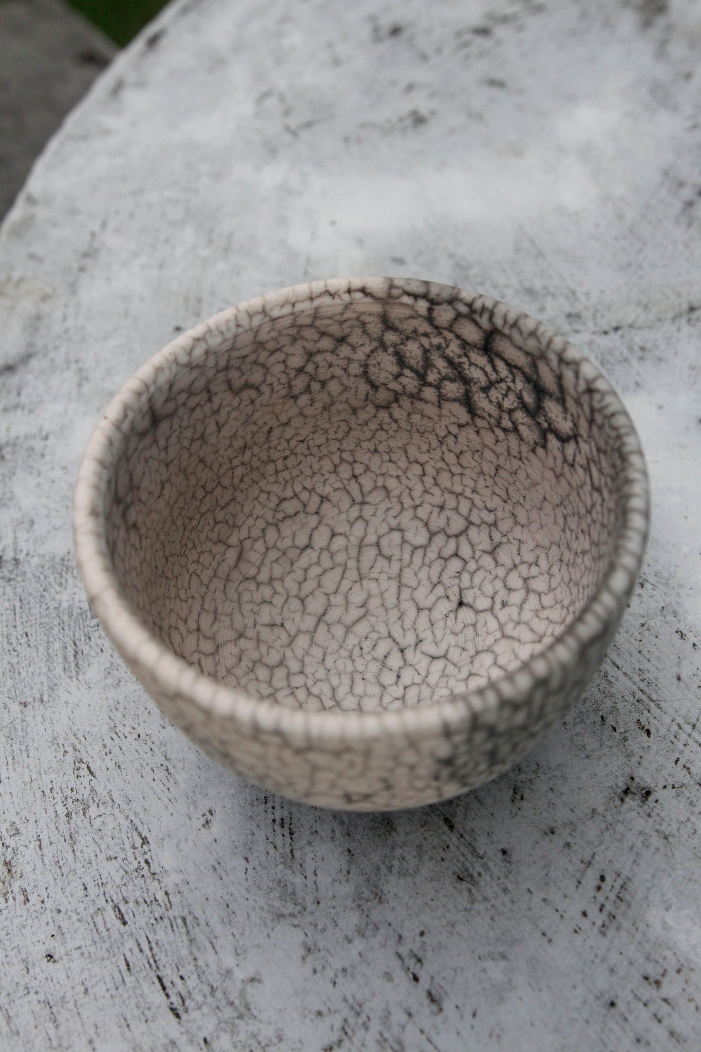 Raku Black Crackle Small Bowl