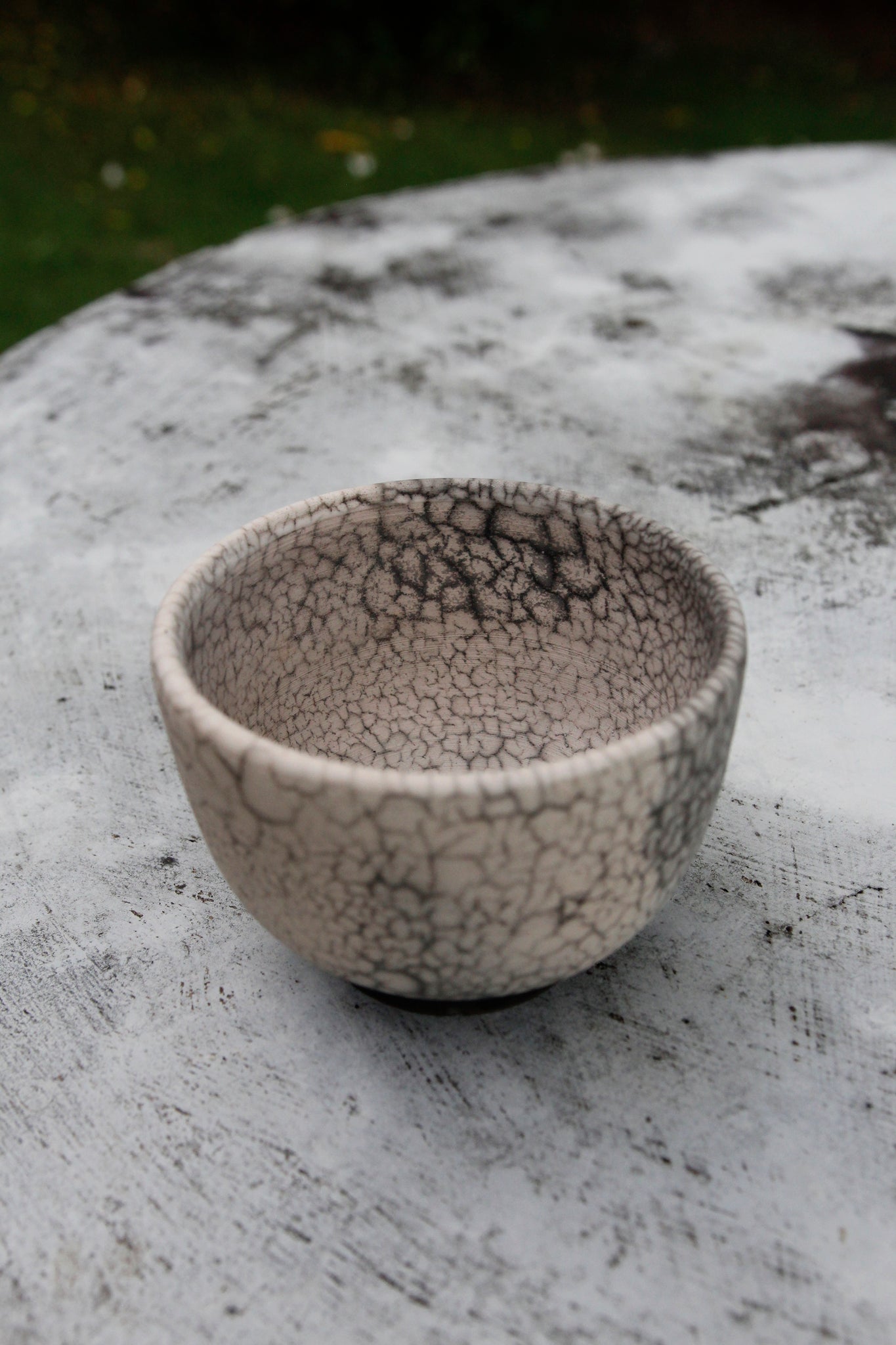 Raku Black Crackle Small Bowl